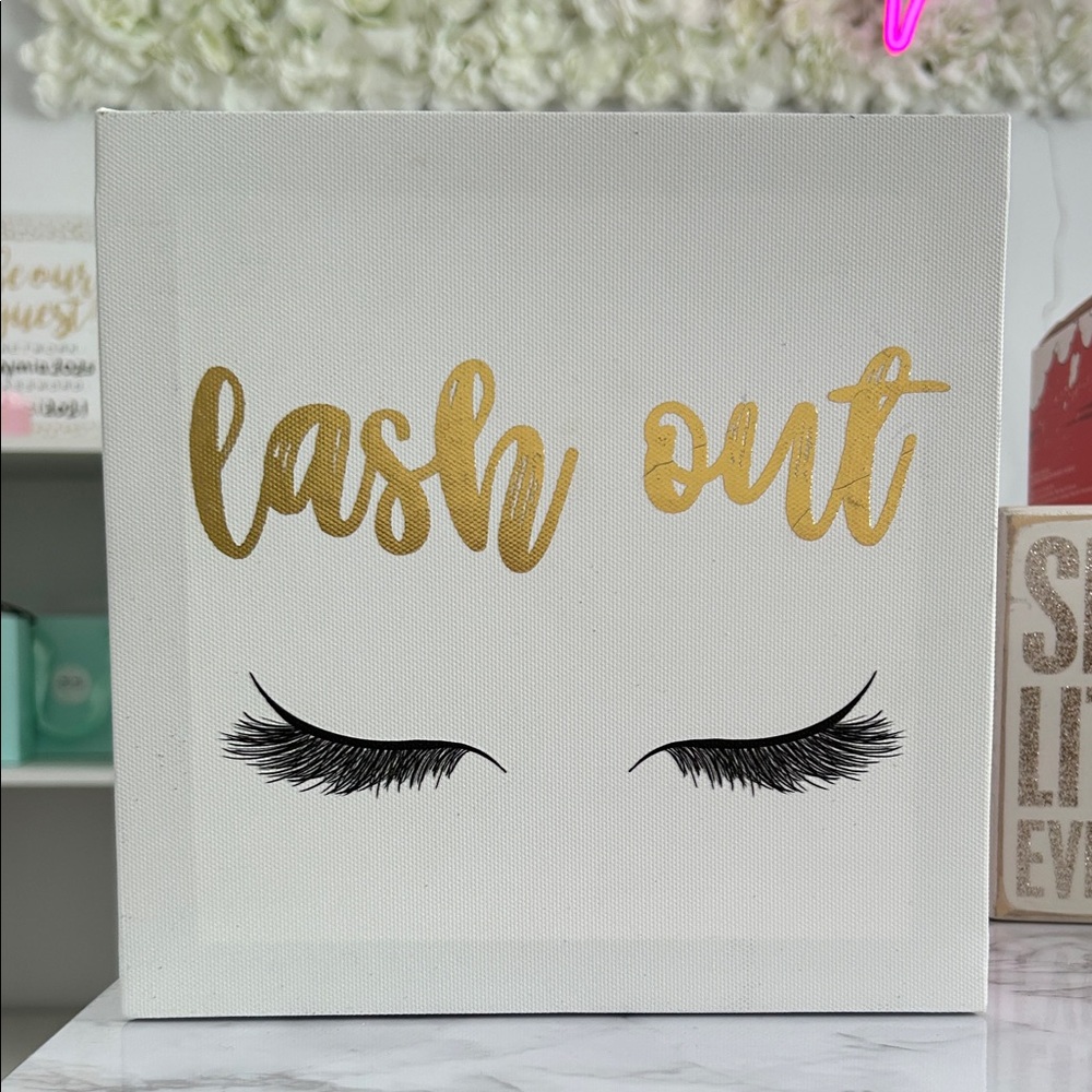 Gold and Black 'Lash Out' Canvas Art